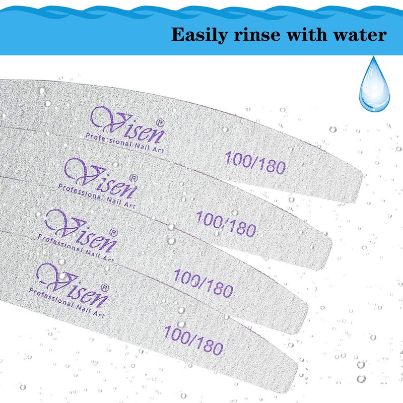 Jutoe 25 Pcs 100/180 Grit Nail Files, Washable Double Sided, Professional Emery Boards for Acrylic, Gel, Natural Nails, Salon & Home Use - Image 4